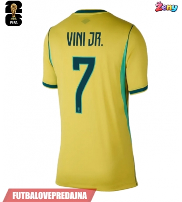 Lacne Ženy Futbalové dres Brazília Vinicius Junior #7 MS 2026 Krátky Rukáv - Domáci